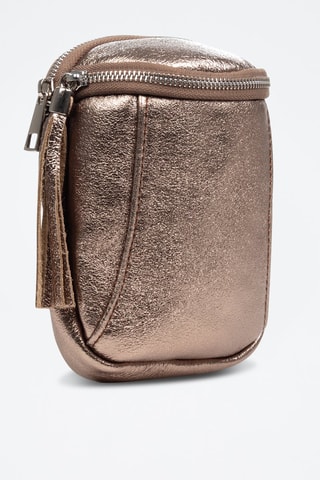 Mala a tiracolo em couro Bronze