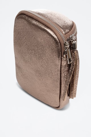 Mala a tiracolo em couro Bronze