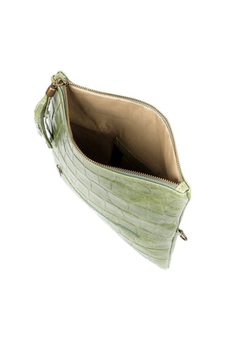 Mala a tiracolo de couro - Caqui