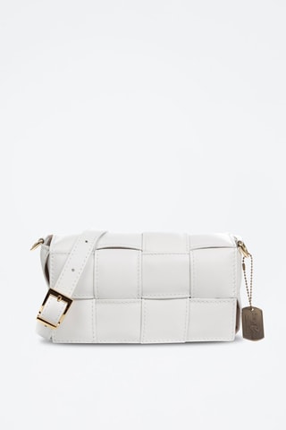 Mala a tiracolo em couro Anela - Branco