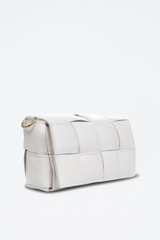 Mala a tiracolo em couro Anela - Branco