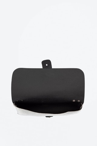 Mala a tiracolo em couro Amaseno - Prateado e dourado