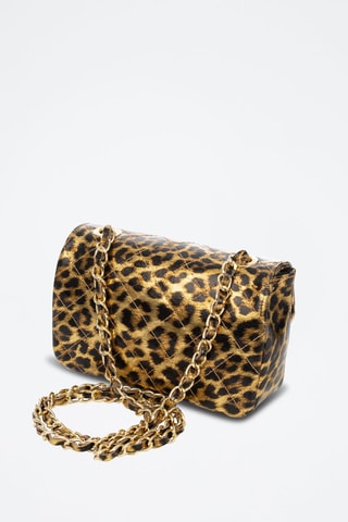 Mala a tiracolo de couro - Bege e camel