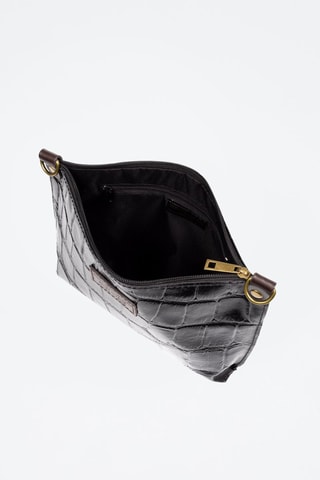 Mala a tiracolo em couro Aieta - Preto