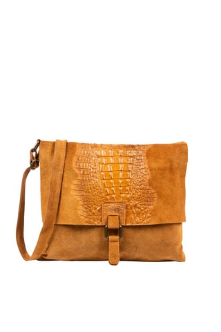 Mala a tiracolo em couro - Castanho