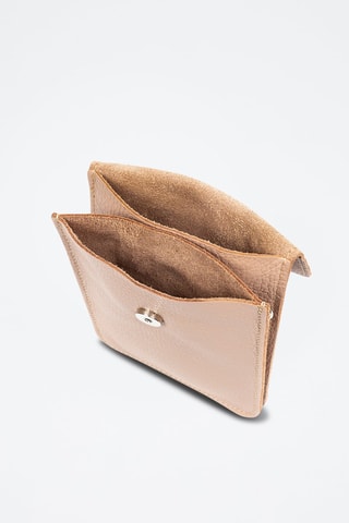 Mala a tiracolo em couro Nude