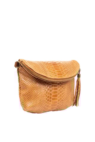 Mala a tiracolo em couro - Camel