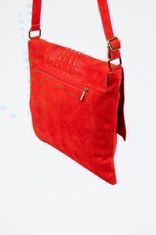 Mala a tiracolo em nobuck Vermelho - Firenze Artegiani