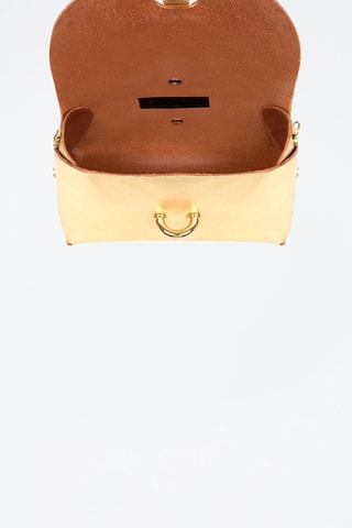 Mala a tiracolo em couro Aurora Dourado