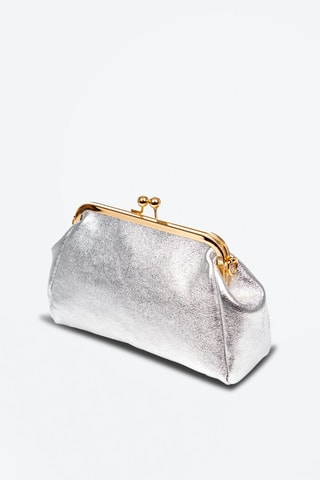 Mala a tiracolo em couro Ambivere - 
Prateado