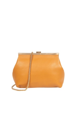 Mala a tiracolo de couro - Mostarda