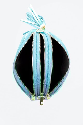 Mala a tiracolo em couro Turquesa