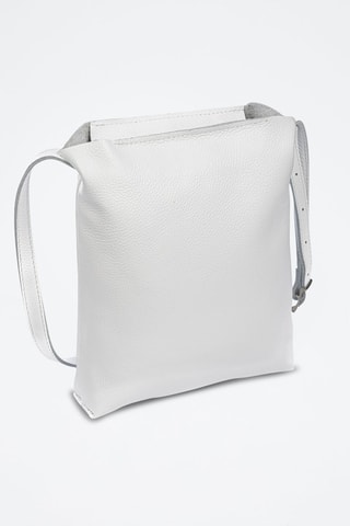 Mala a tiracolo de couro Bagnoa - Branco