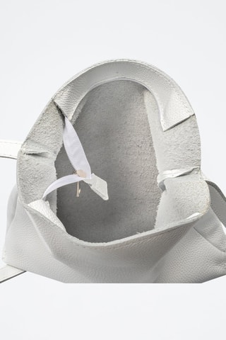 Mala a tiracolo de couro Bagnoa - Branco