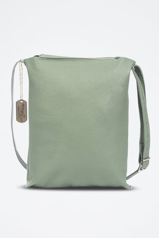 Mala a tiracolo de couro Bagnoa - Verde-água