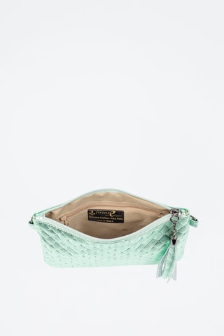 Mala a tiracolo em nobuck Oleggio - Verde-hortelã