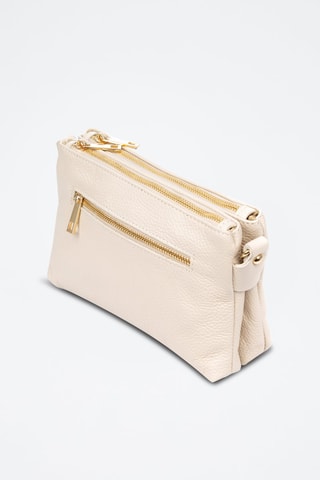 Mala a tiracolo de couro - Bege