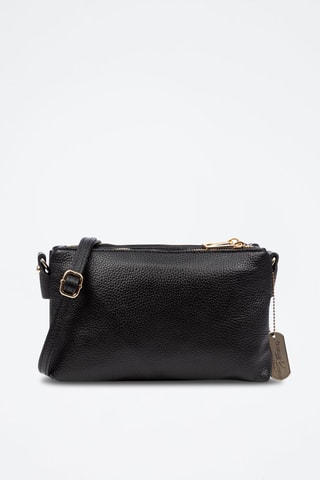 Mala a tiracolo de couro Barbania - Preto