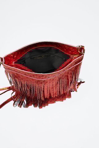 Mala a tiracolo de couro Avise - Vermelho