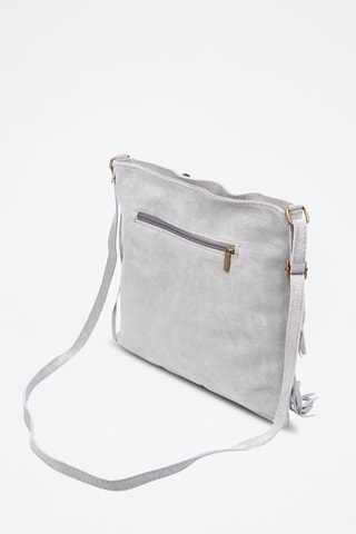 Mala a tiracolo de nobuck Avise - Cinzento-claro