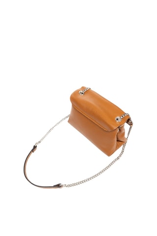 Mala a tiracolo em couro Camel