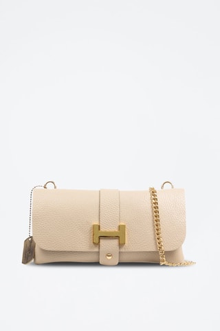 Mala a tiracolo em couro - Bege