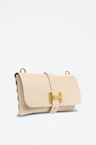 Mala a tiracolo em couro - Bege