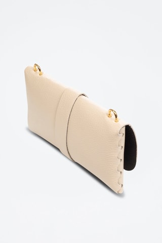 Mala a tiracolo em couro - Bege