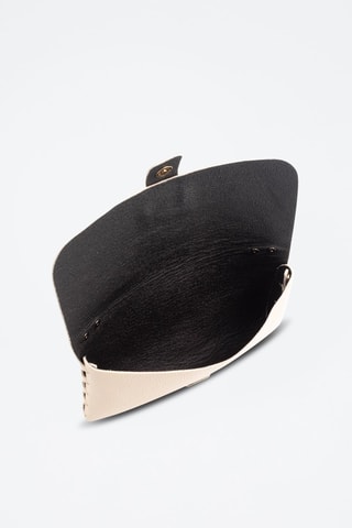 Mala a tiracolo em couro - Bege