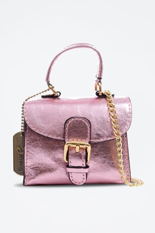 Mala a tiracolo em couro Anfo - Rosa-pálido