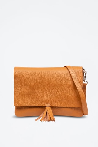 Mala a tiracolo em couro Andorno - Laranja