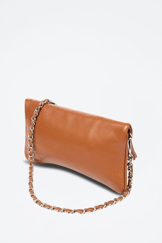 Mala a tiracolo em couro Orquidea - Castanho