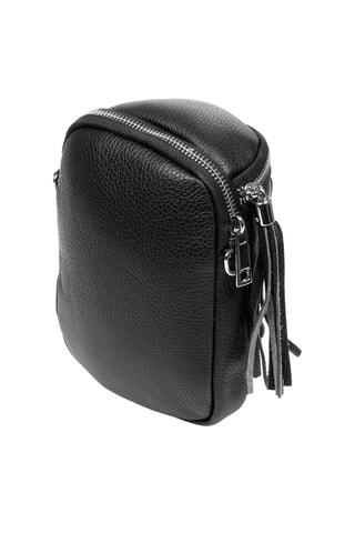 Mala a tiracolo em couro Agugliano - Preto