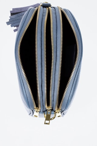 Mala a tiracolo em couro Aliminusa - Azul