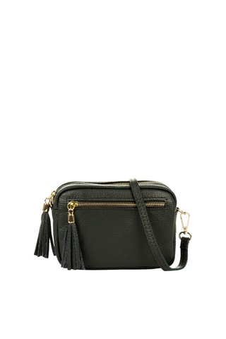 Mala a tiracolo em couro Caqui - Firenze Artegiani 