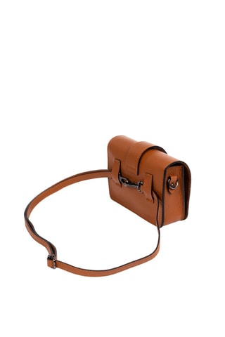 Mala a tiracolo em couro Camel - Firenze Artegiani