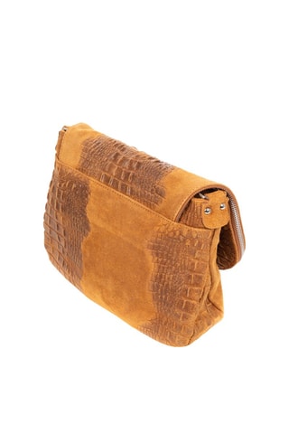 Mala a tiracolo em nobuck Amanda - Camel