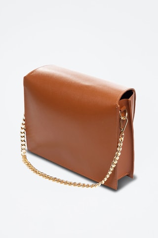 Mala a tiracolo em couro Arena - Camel