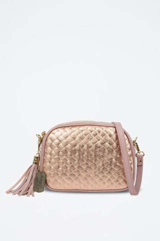 Mala a tiracolo em couro Aliminusa - Dourado-rosa