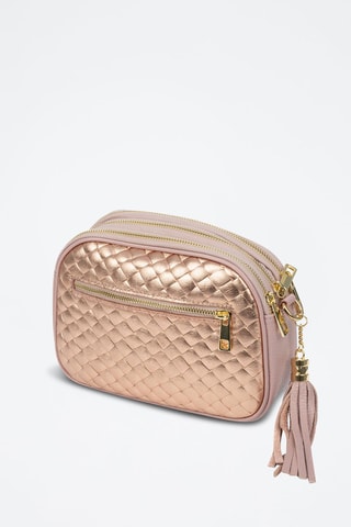 Mala a tiracolo em couro Aliminusa - Dourado-rosa