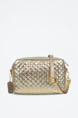 Mala a tiracolo em nobuck Degna - Dourado