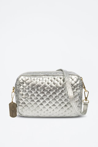 Mala a tiracolo em nobuck Degna - Prateado