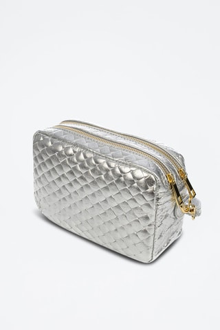 Mala a tiracolo em nobuck Degna - Prateado