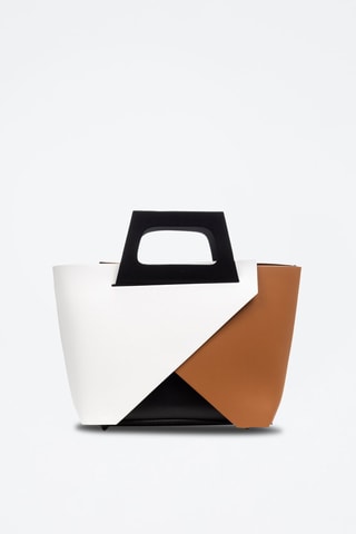 Mala shopper em couro Arcinazzo Castanho e preto