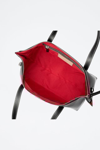 Mala shopper de couro Badalucco - Preto