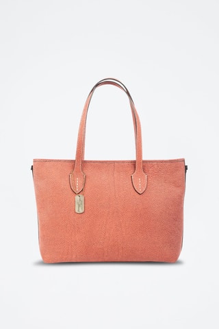 Mala shopper de nobuck Baceno - Rosa