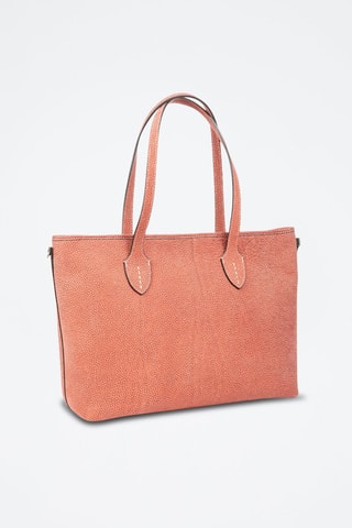 Mala shopper de nobuck Baceno - Rosa