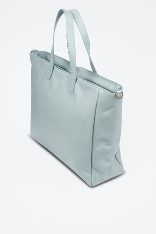 Mala shopper de couro Balsorano - Azul-celeste