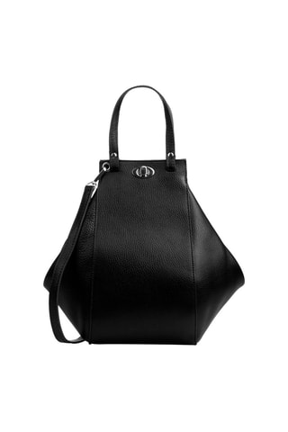 Mala shopper de couro Preto - Firenze Artegiani 