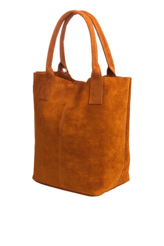 Mala shopper de nobuck Camel